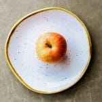 apple on plate