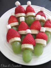 Grinch Fruit Skewers