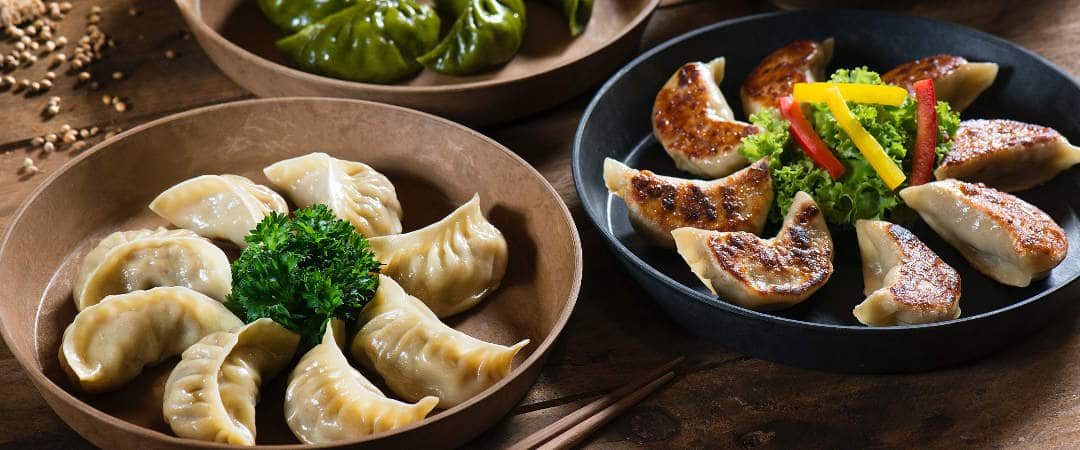 dumplings: a high carb Chinese food
