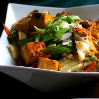 keto chinese food: tofu and vegetables