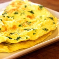 keto chinese food: vegetable omelette